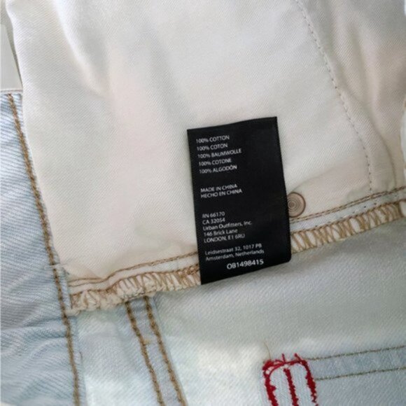 Urban Outfitters | BDG Dropped Waist Distressed Destroy Denim Short Light Blue - Picture 11 of 12